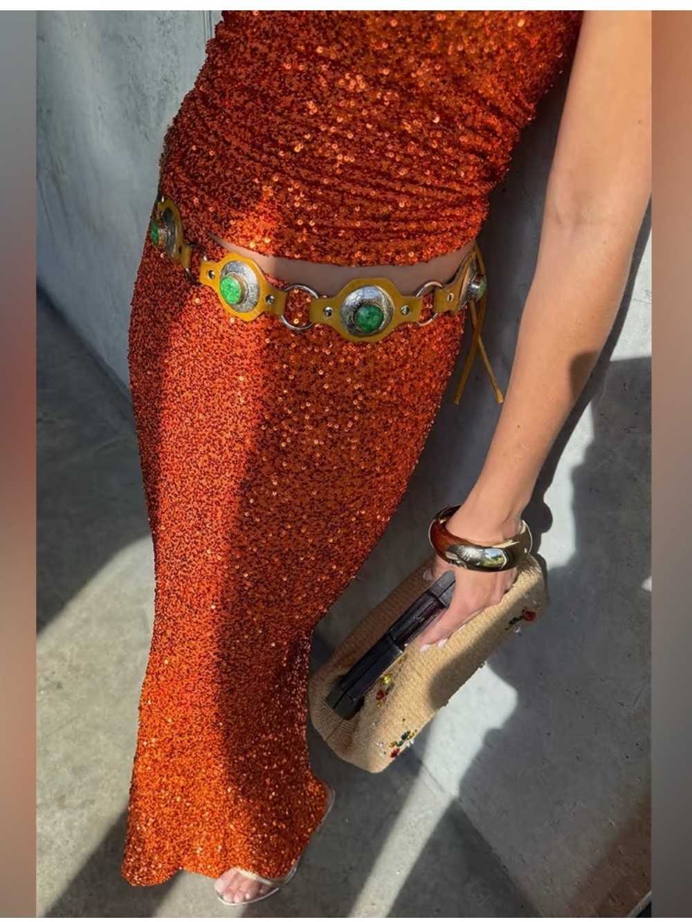 NWT Never Fully Dressed Orange
Sequin Dorris Skirt - Picture 3 of 15